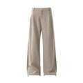 BTSG Minimalist old money texture velvet loose wide-leg trousers