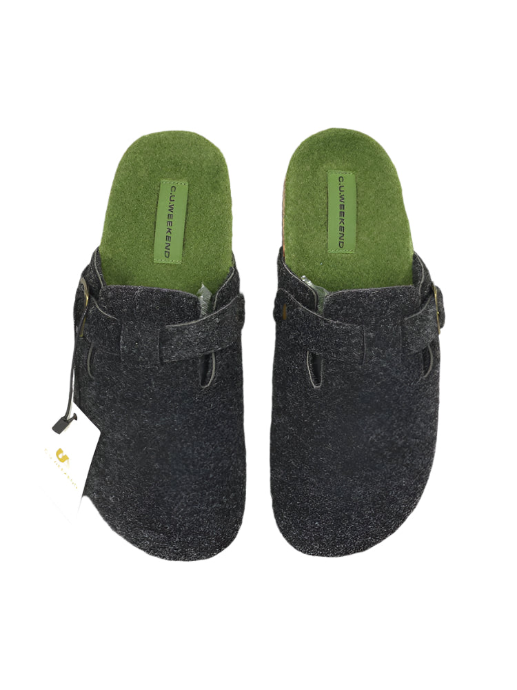"Clearance"OQ wool tweed Clogs