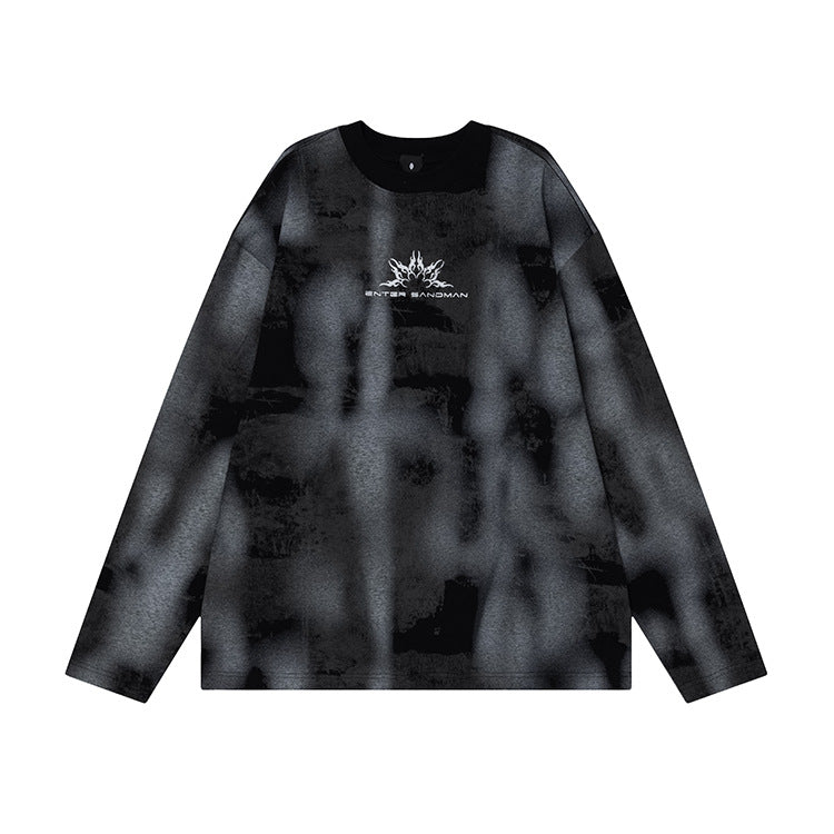 #OVDY  Loose Retro Dropped Shoulders Long Sleeve Sweatshirt