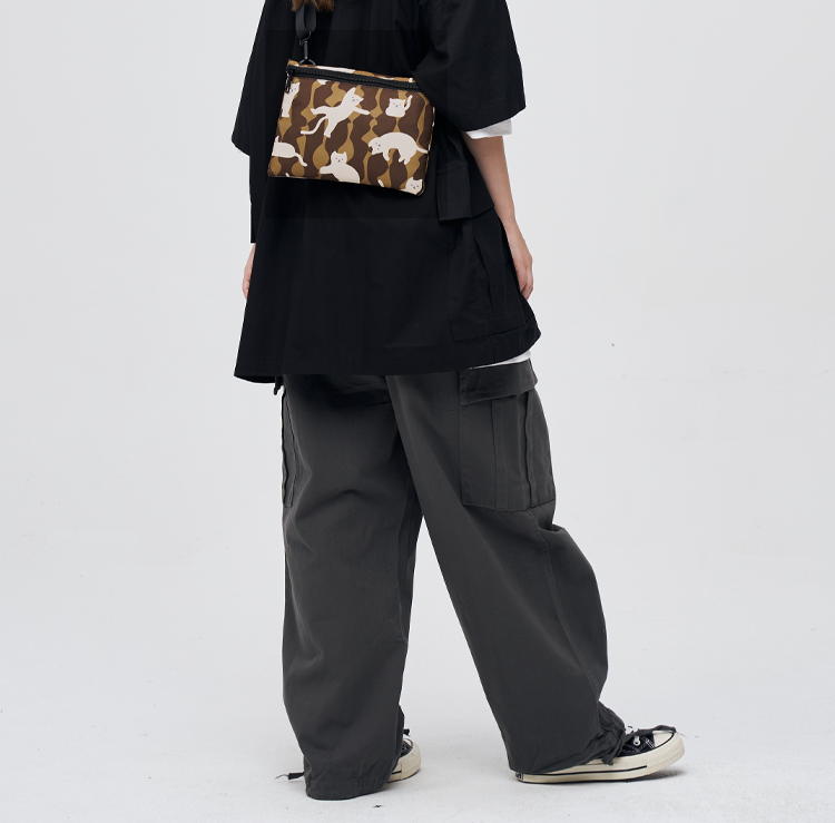 FREEIN cute cat print crossbody bag