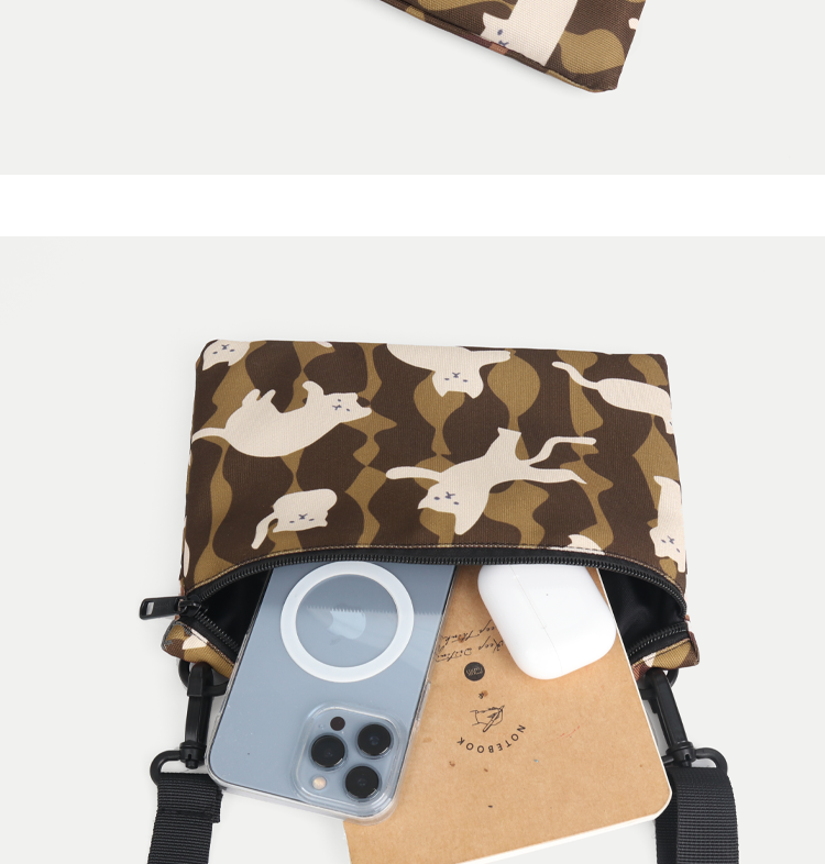 FREEIN cute cat print crossbody bag