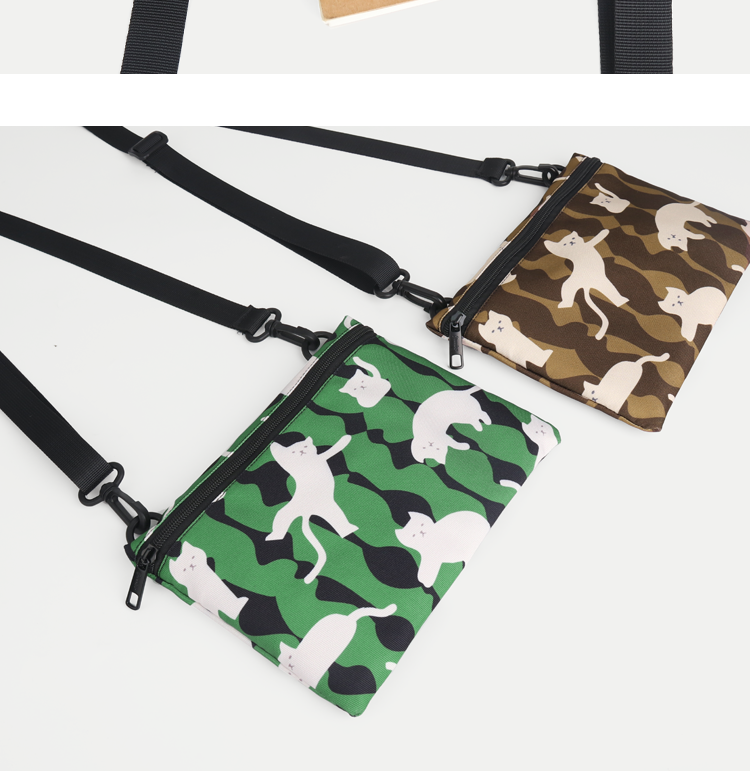 FREEIN cute cat print crossbody bag