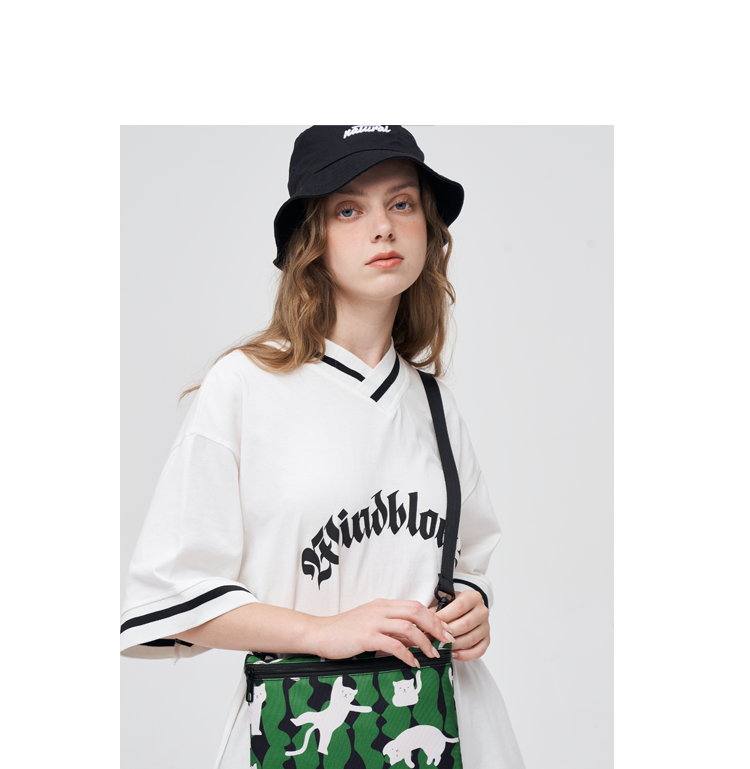 FREEIN cute cat print crossbody bag