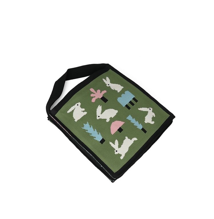 FREEIN Rabbit Woven knitted tote bag