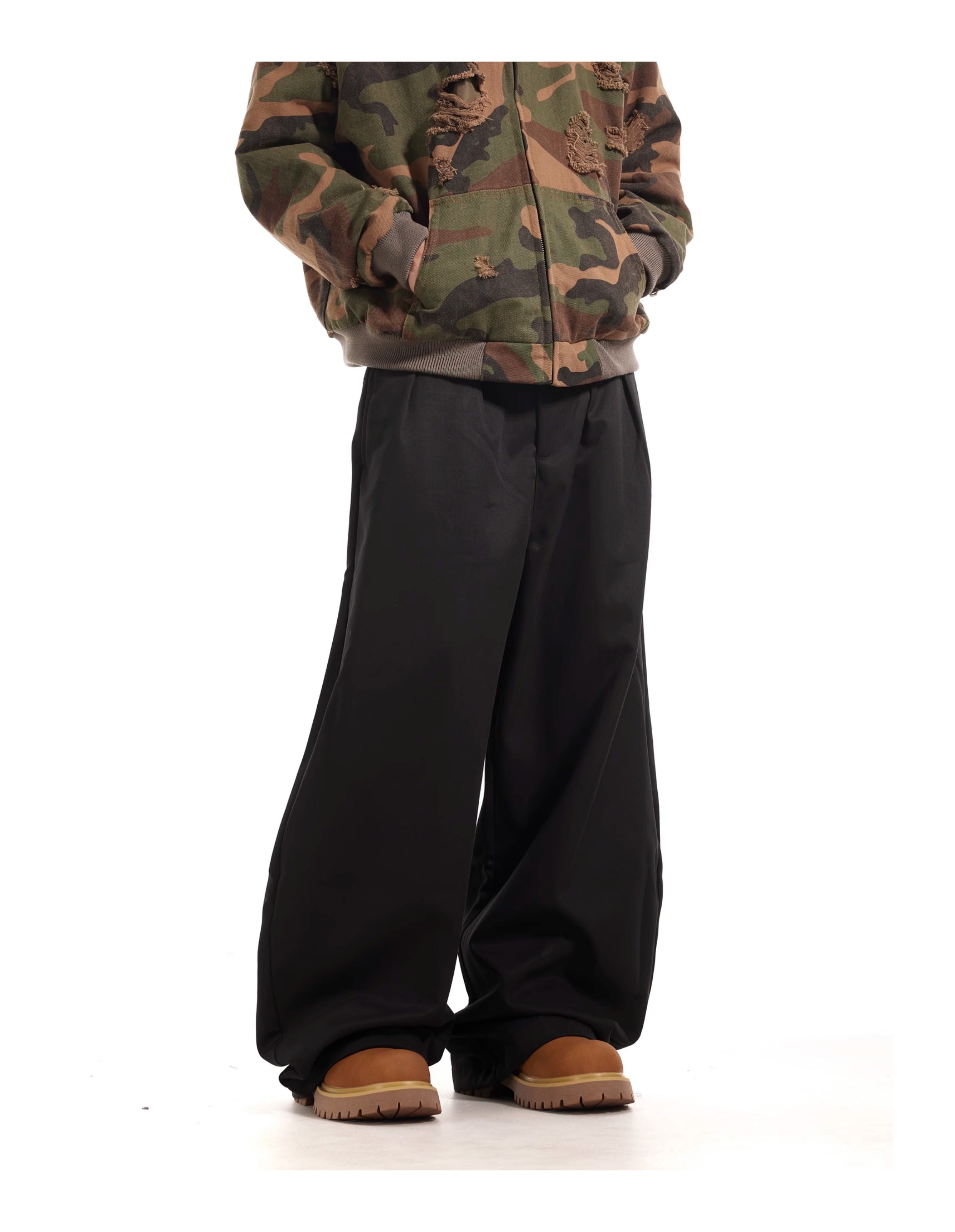 BTSG Commute Drape baggy Black Scimitar Pants