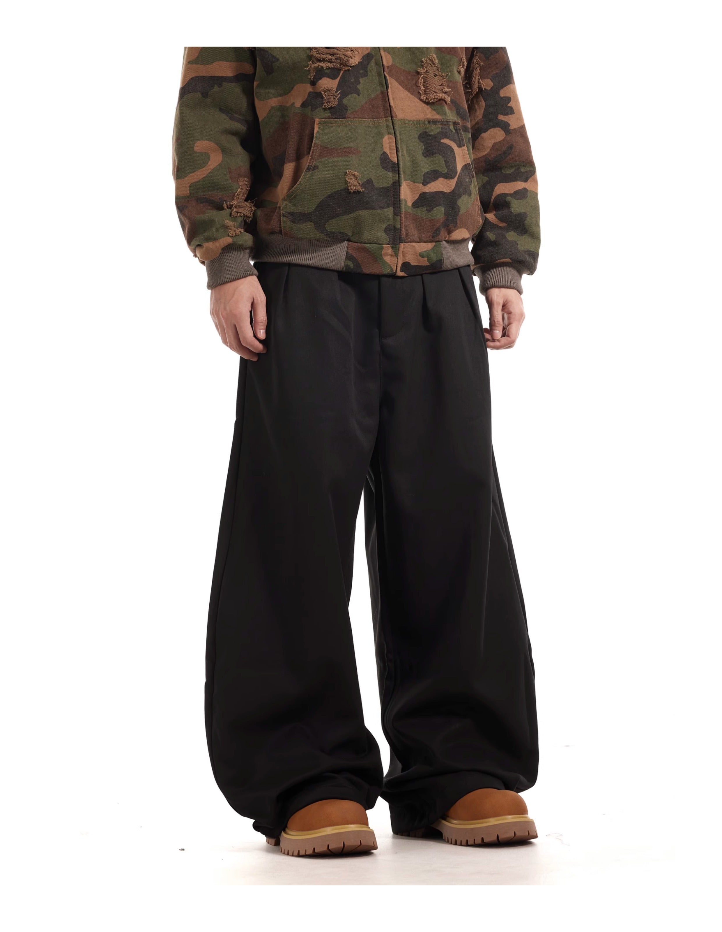 BTSG Commute Drape baggy Black Scimitar Pants