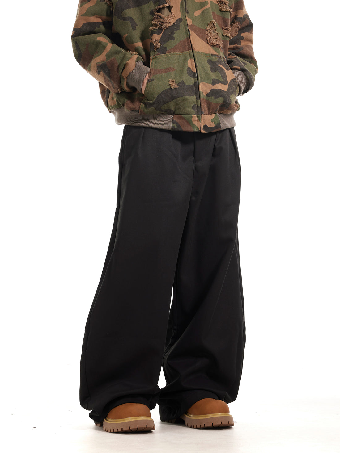 BTSG Commute Drape baggy Black Scimitar Pants