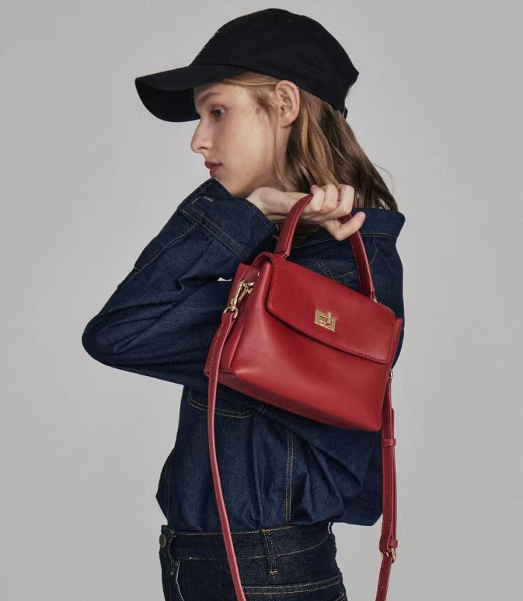 Avalea Soft Cowhide Portable Shoulder Messenger Bag