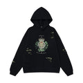 #OVDY Street wear 430g Camouflage Patch Vintage Distressed Wash Hoodie