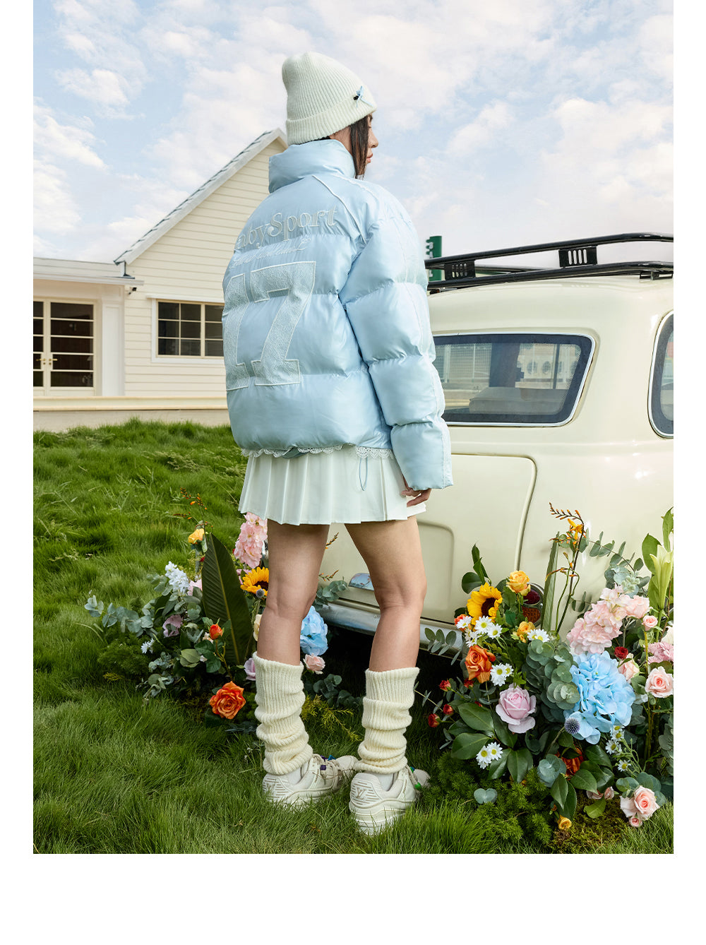 Harshandcruel lace panels sports ballet jersey stand collar graphene insulated cotton Jacket