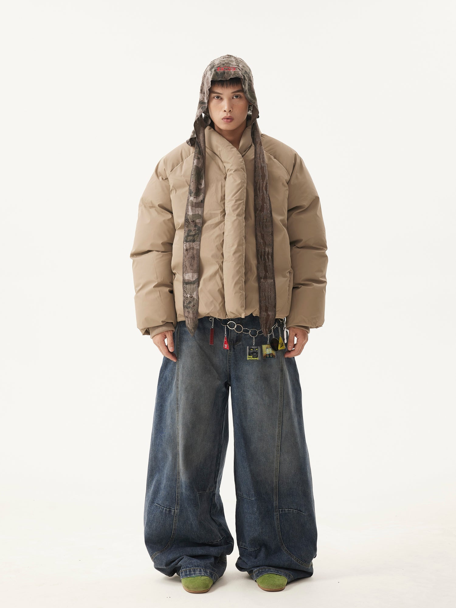 “Clearance”BTSG Wide-leg scimitar jeans