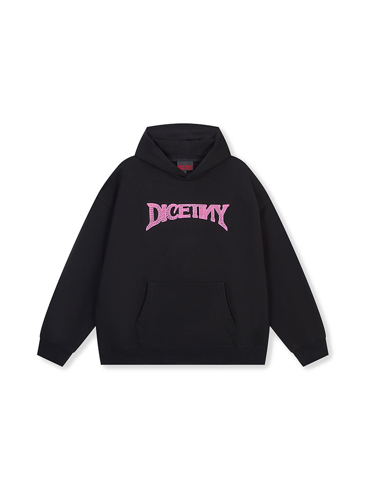 DICETINY chain embroidered logo hoodie