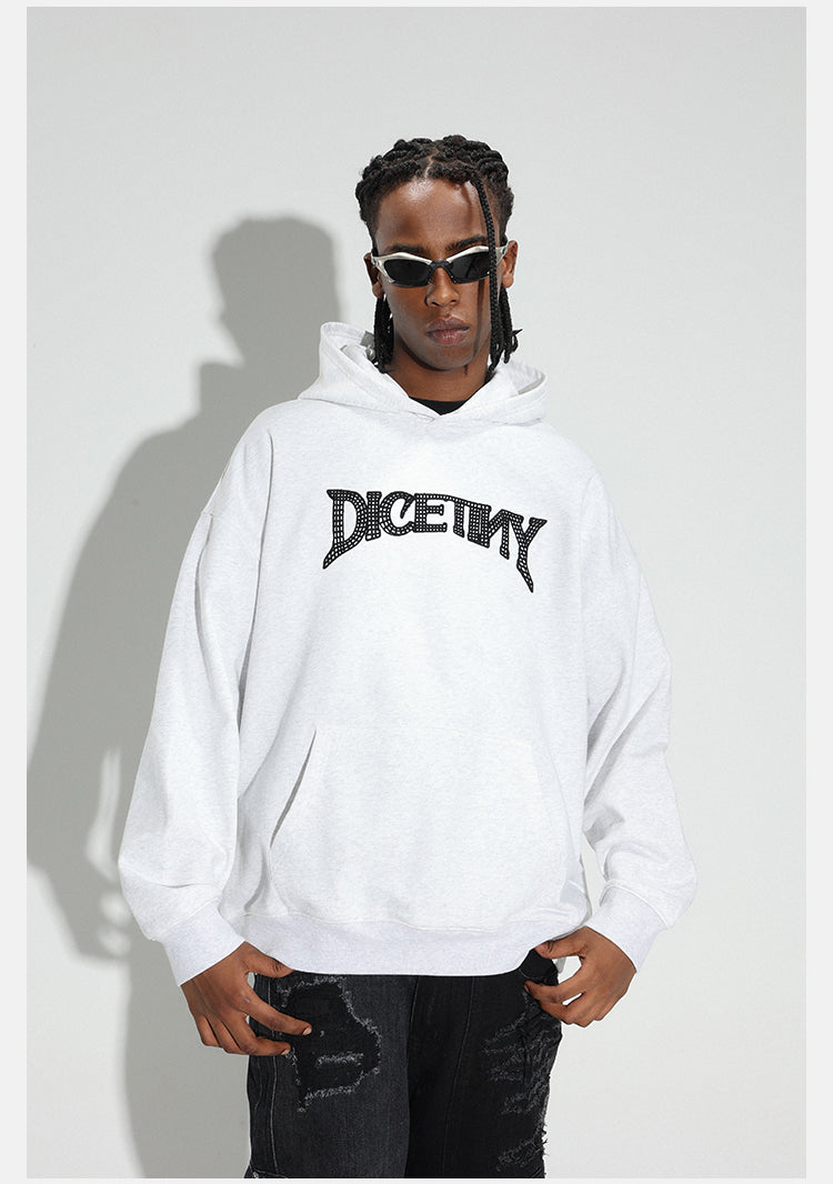 DICETINY chain embroidered logo hoodie
