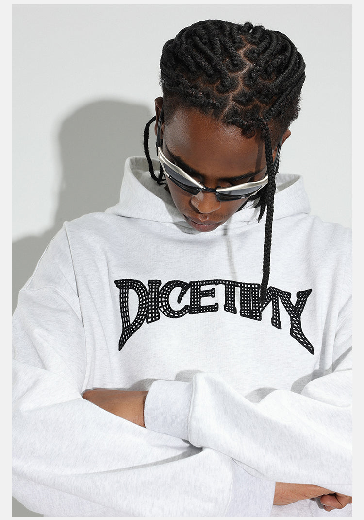 DICETINY chain embroidered logo hoodie