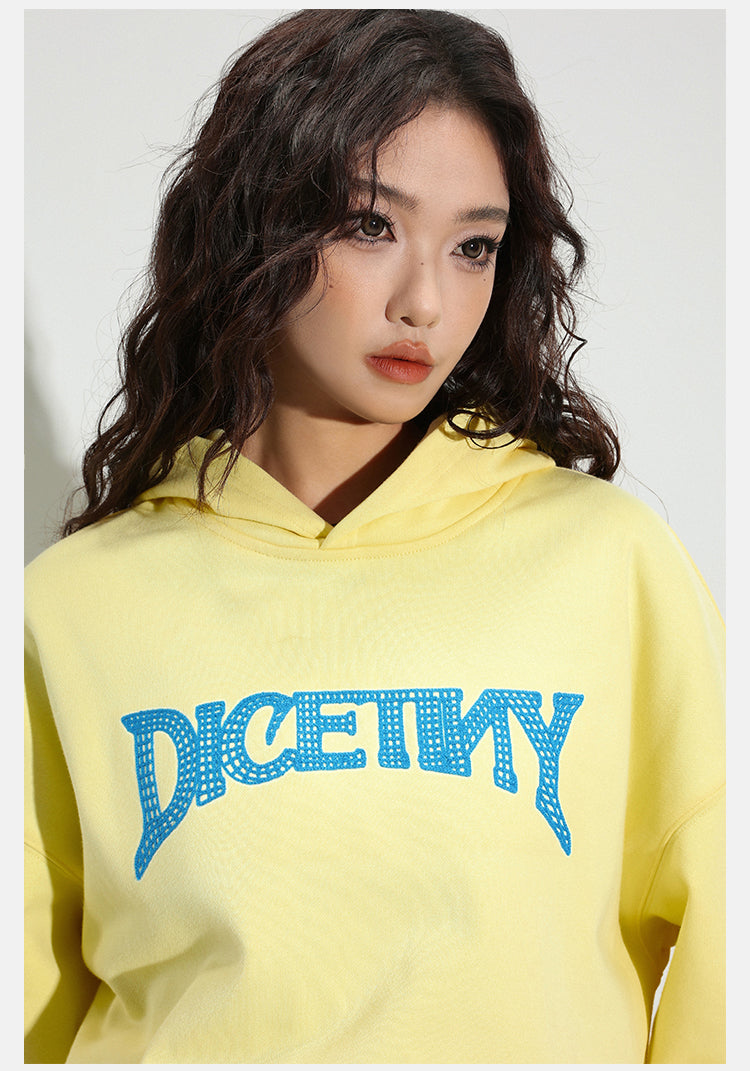 DICETINY chain embroidered logo hoodie