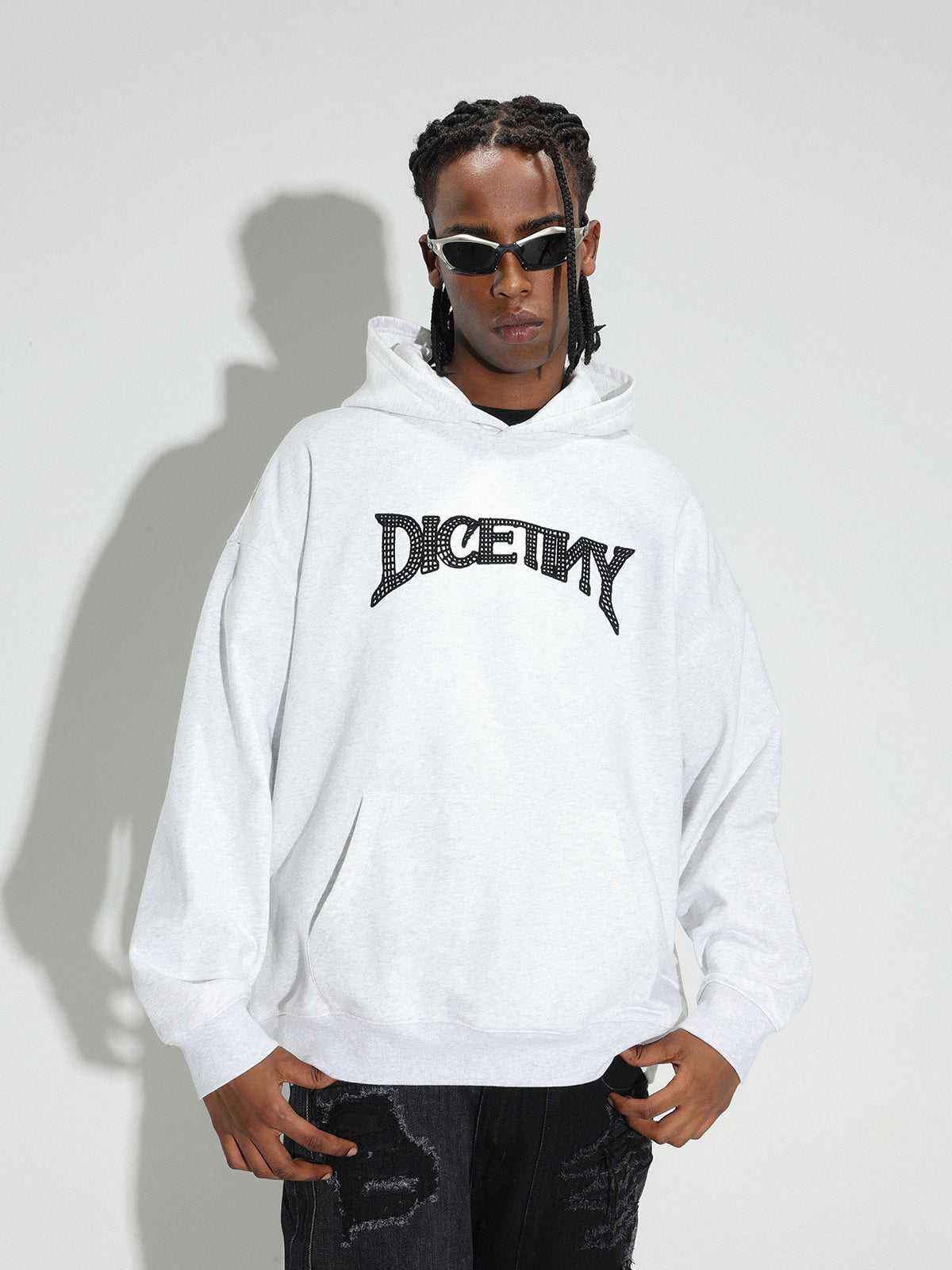 DICETINY chain embroidered logo hoodie