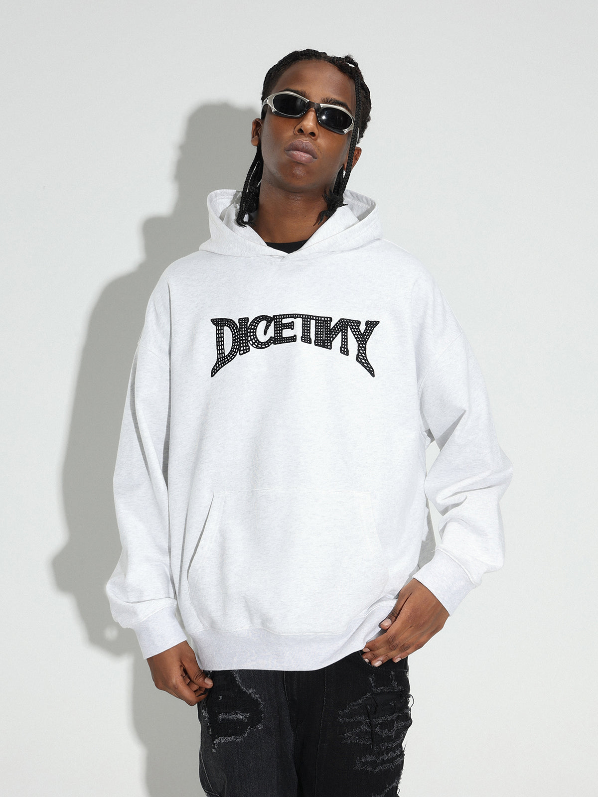 DICETINY chain embroidered logo hoodie