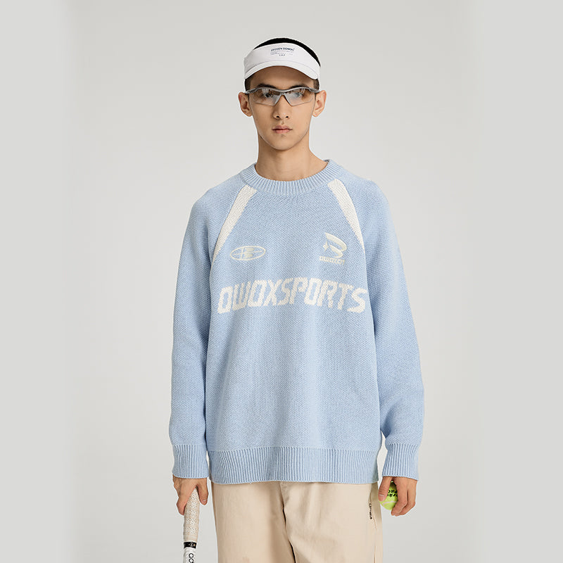 OWOX Raglan panels contrasting crewneck sweater