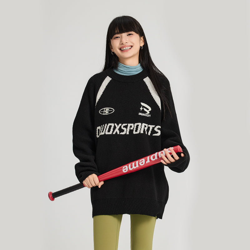 OWOX Raglan panels contrasting crewneck sweater