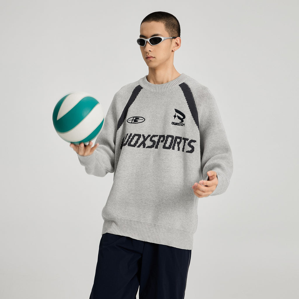 OWOX Raglan panels contrasting crewneck sweater