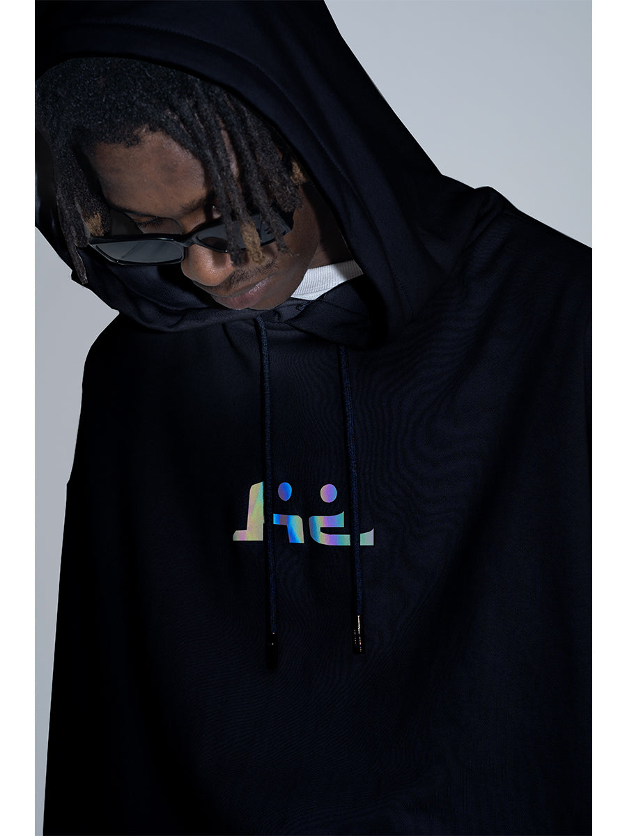 harshandcruel laser reflective LOGO sunset coast Hoodie