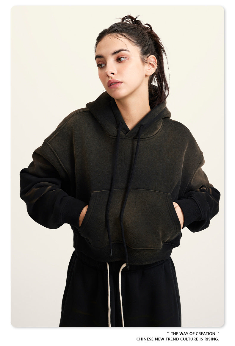 BE Women Sprayed Cropped Hoodie