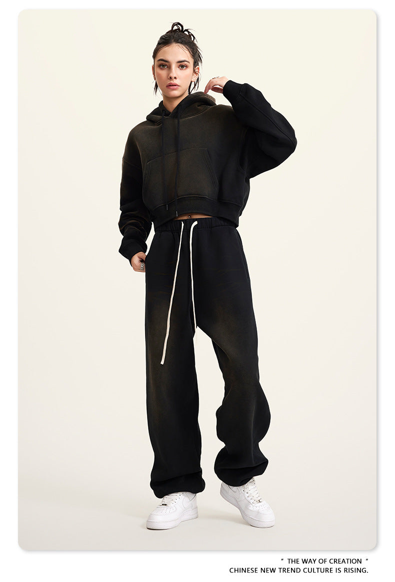 BE Women Sprayed Cropped Hoodie