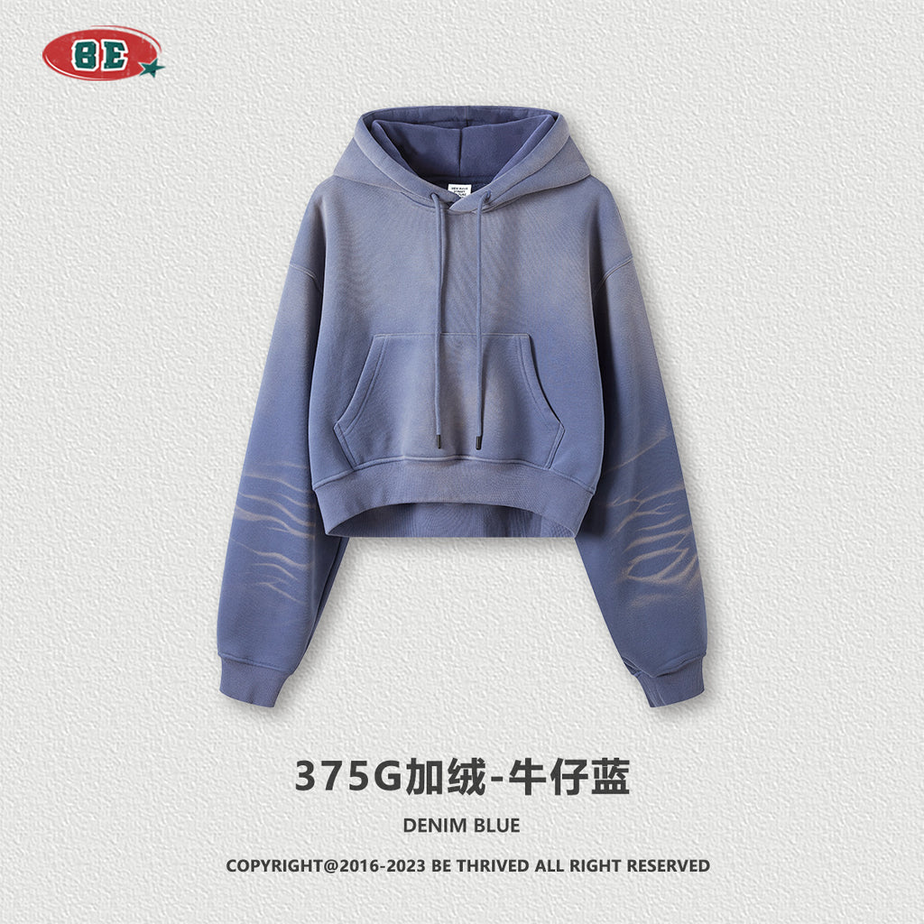 BE Women Sprayed Cropped Hoodie