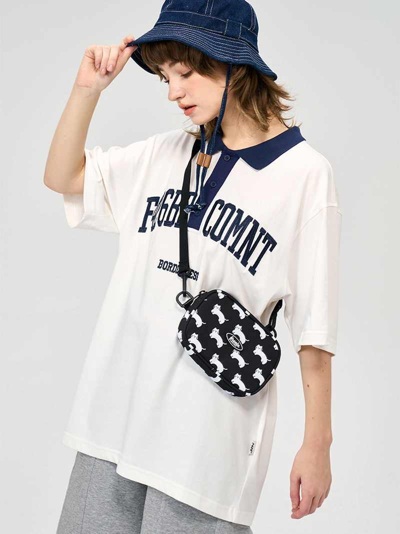 FREEIN cute cat print mini mobile phone bag