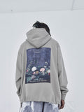 Harshandcruel retro oil painting flower hoodie