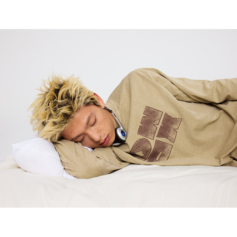 OWOX Washed Distressed 280g Cotton  Long Sleeve Tee