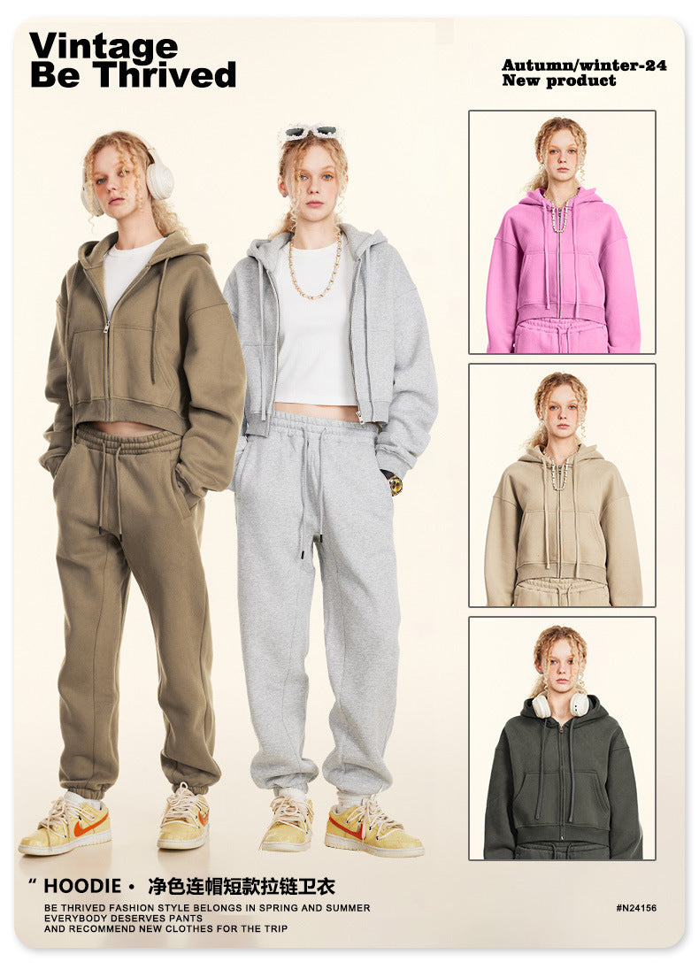 BE Women Loose Zipper Jacket