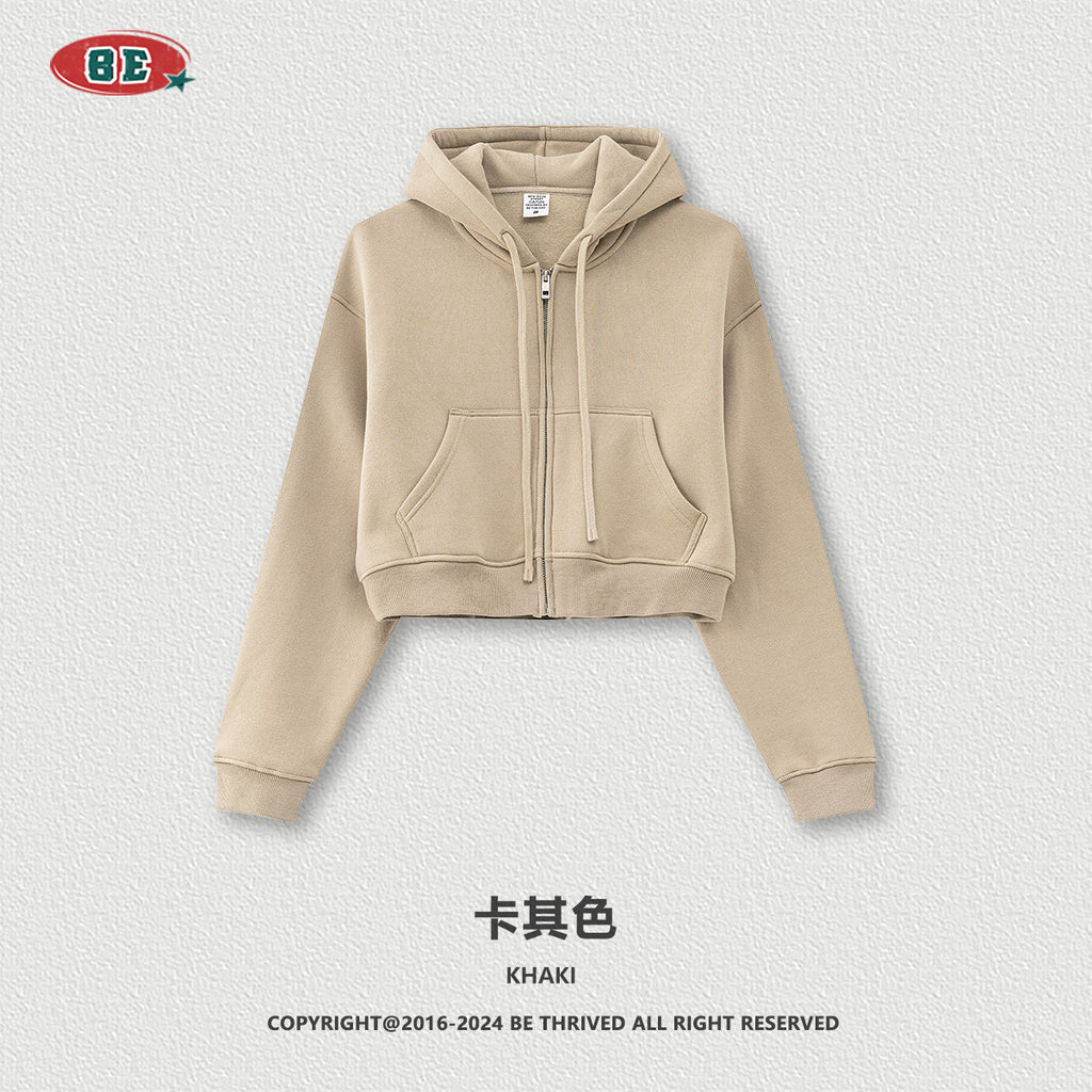 BE Women Loose Zipper Jacket