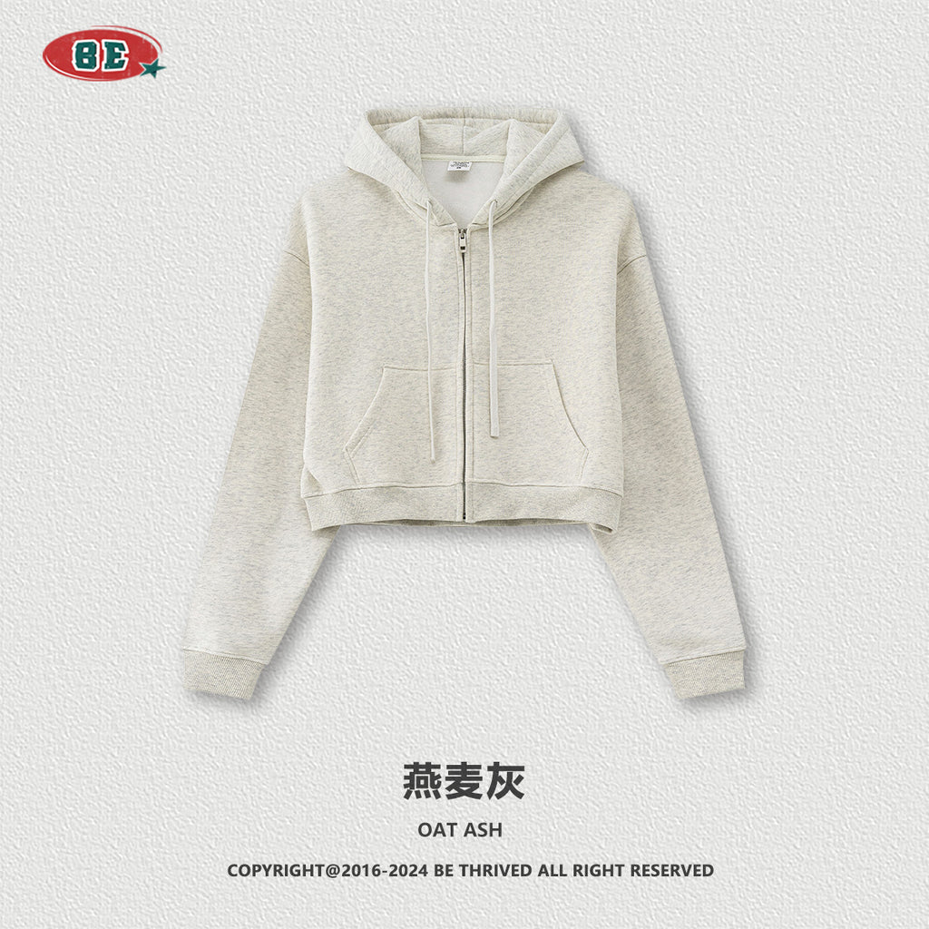 BE Women Loose Zipper Jacket