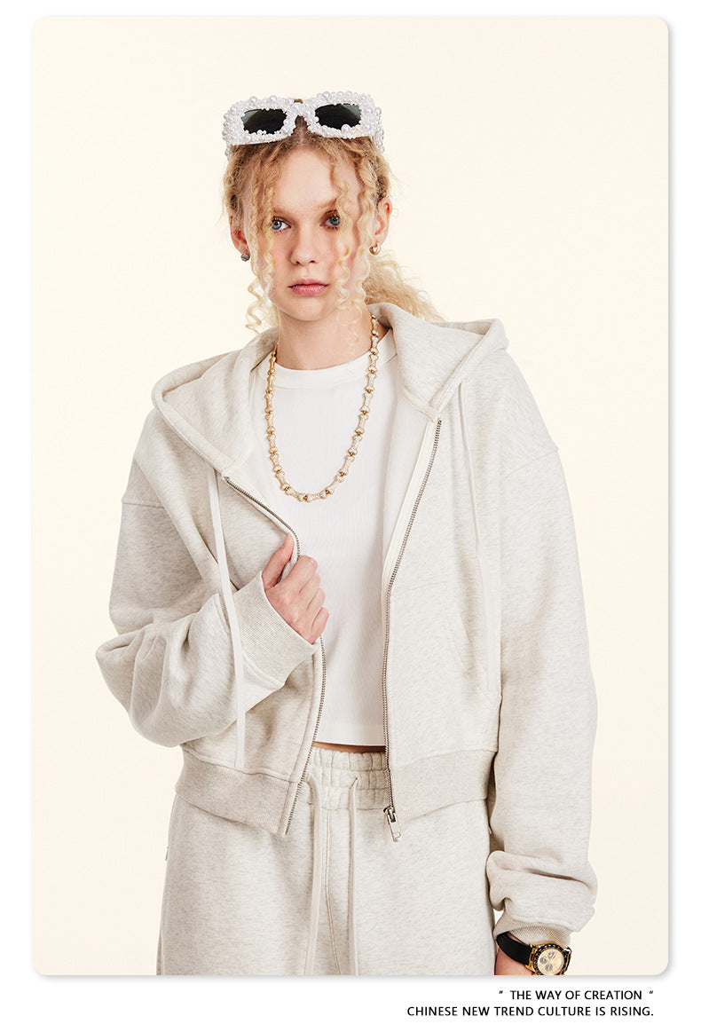 BE Women Loose Zipper Jacket