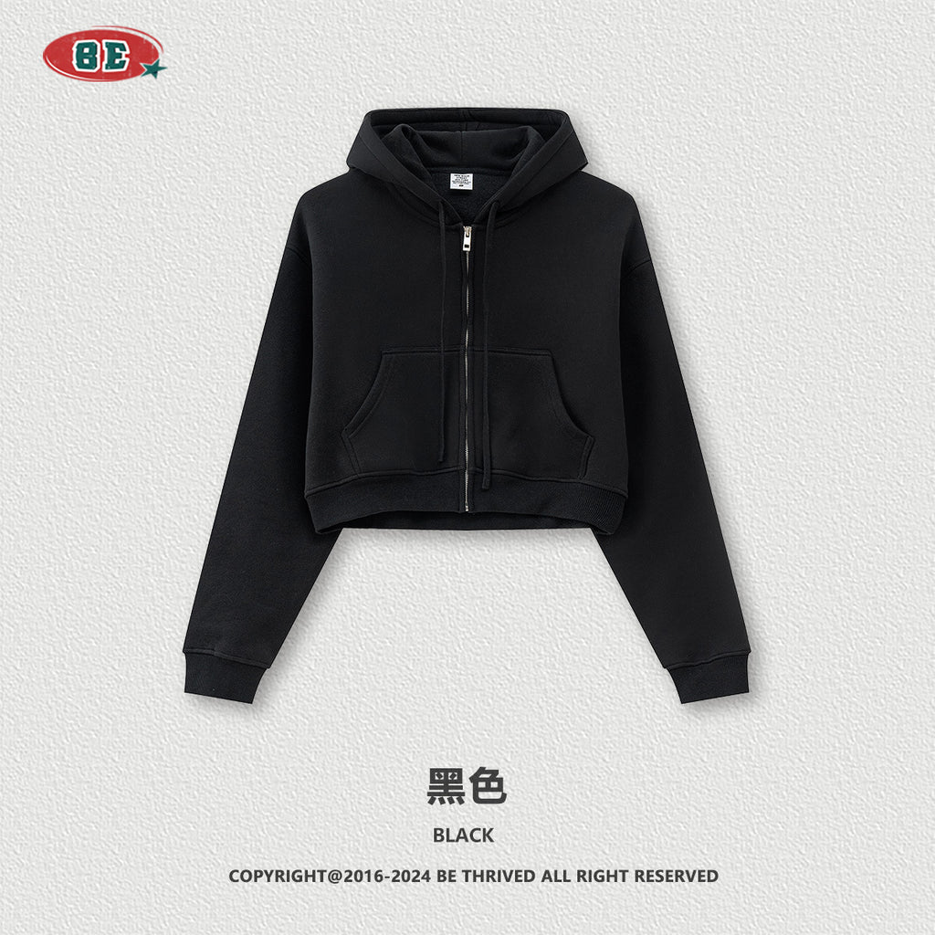 BE Women Loose Zipper Jacket