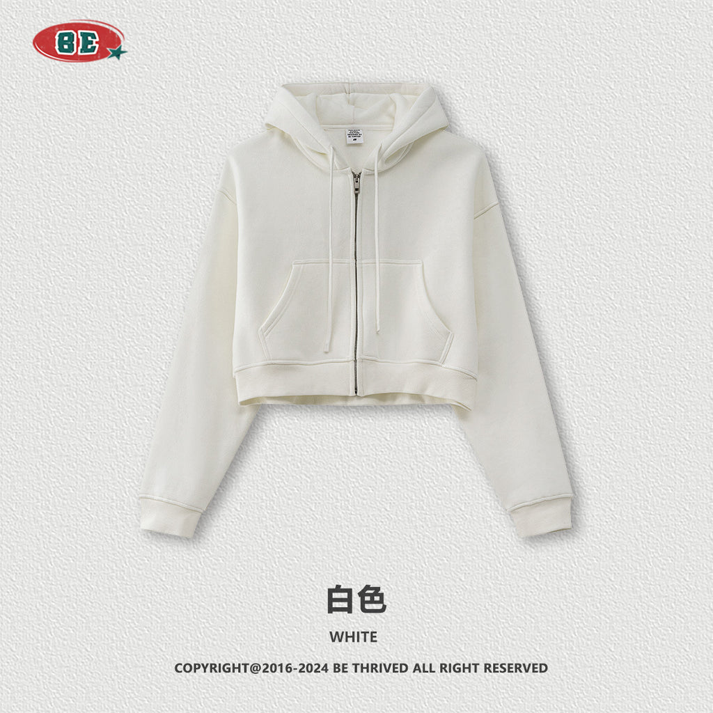 BE Women Loose Zipper Jacket