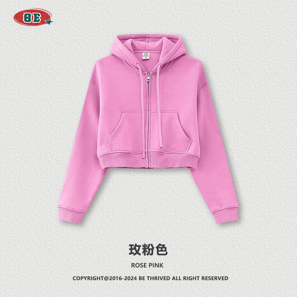 BE Women Loose Zipper Jacket