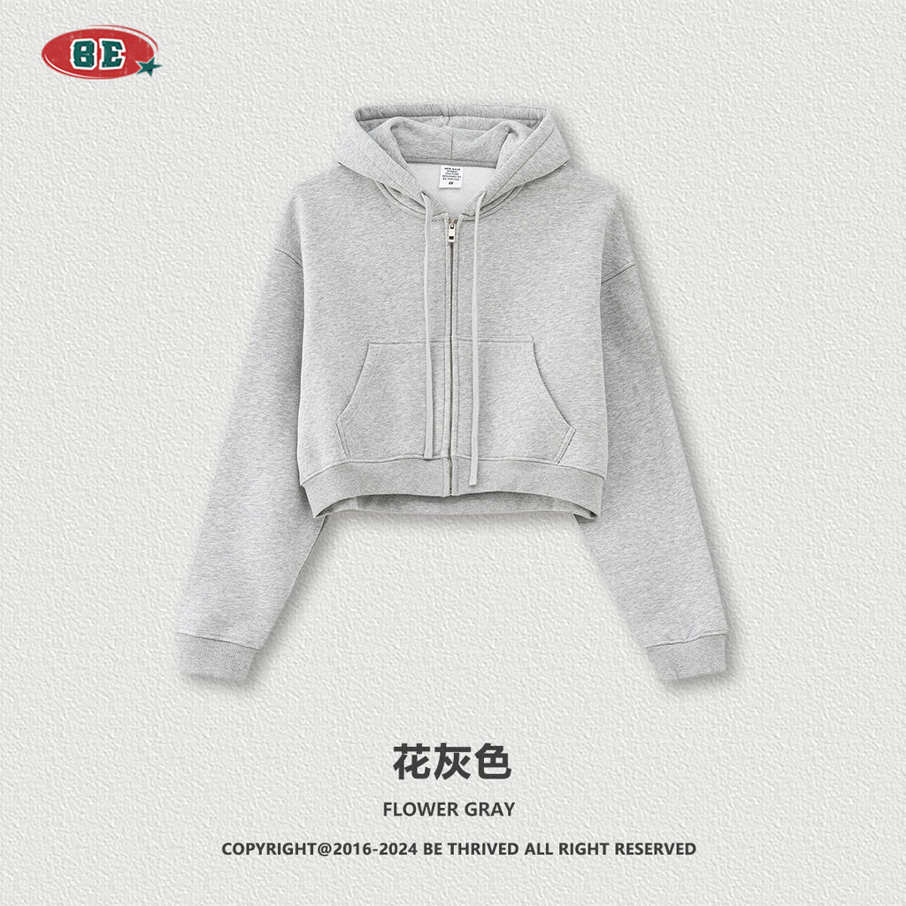 BE Women Loose Zipper Jacket