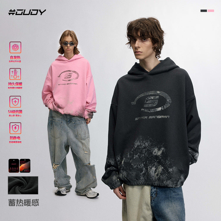 "Clearance" #OVDY 420G Fleece Thermal Cotton Hoodie