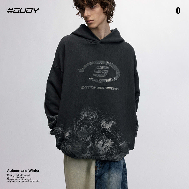 "Clearance" #OVDY 420G Fleece Thermal Cotton Hoodie