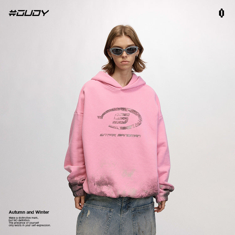 "Clearance" #OVDY 420G Fleece Thermal Cotton Hoodie