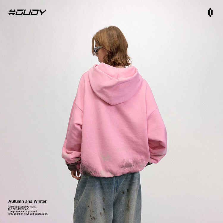 "Clearance" #OVDY 420G Fleece Thermal Cotton Hoodie
