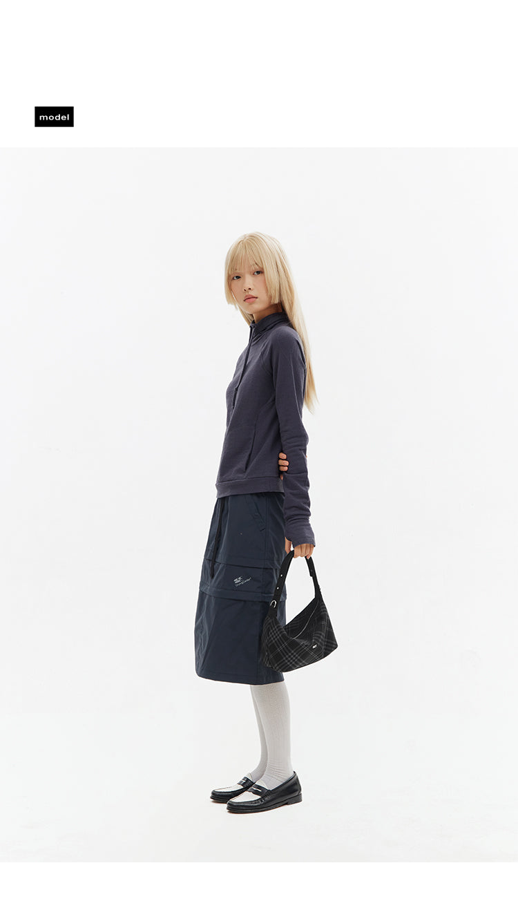 CryingCenter Black Faux Felt Check Tote Crossbody Bag