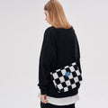 FREEIN original lamb's wool Plaid crossbody bag