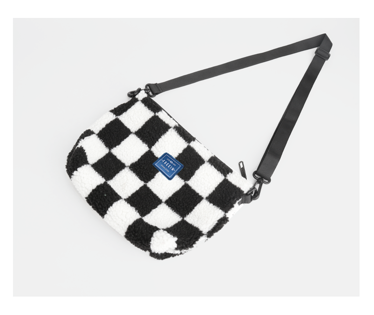 FREEIN original lamb's wool Plaid crossbody bag