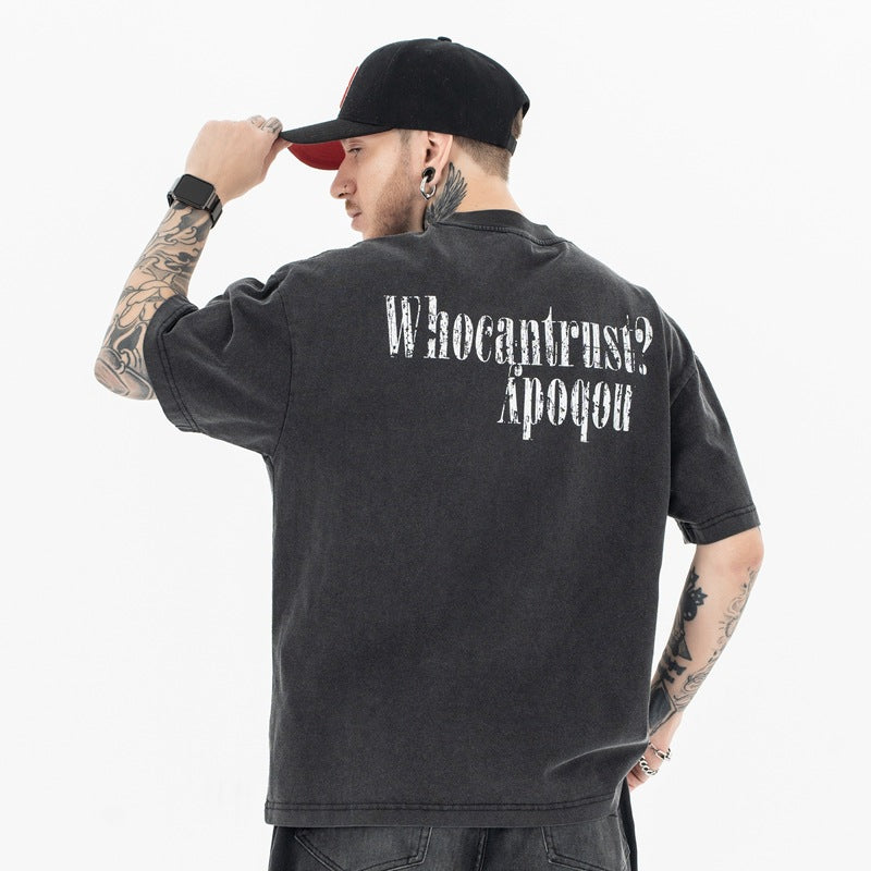 "Clearance" FORGIVNESS Rose Bullseye Destruction Wash Heavy 100% Cotton Tee