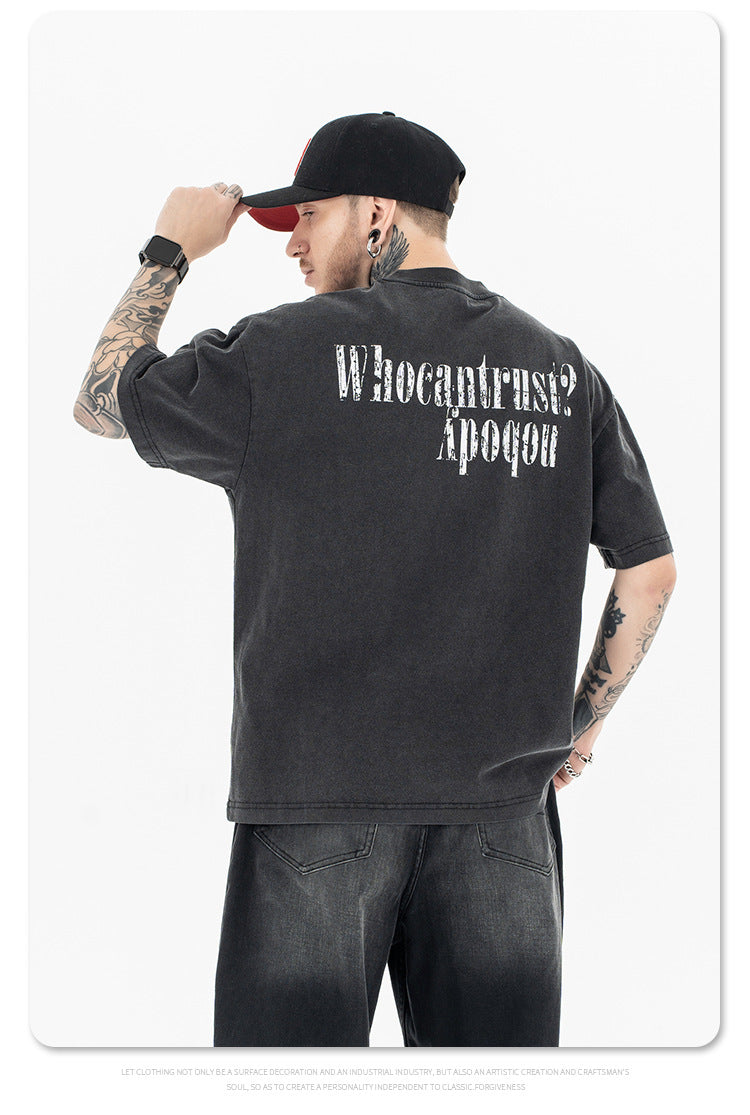 "Clearance" FORGIVNESS Rose Bullseye Destruction Wash Heavy 100% Cotton Tee