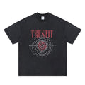 "Clearance" FORGIVNESS Rose Bullseye Destruction Wash Heavy 100% Cotton Tee