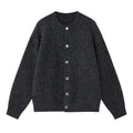 MATCHA STORY Blend round neck cardigan sweater